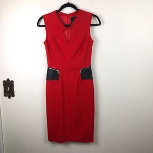 Yigel Azrouel Red Sheath Sleeveless Dress Size 2